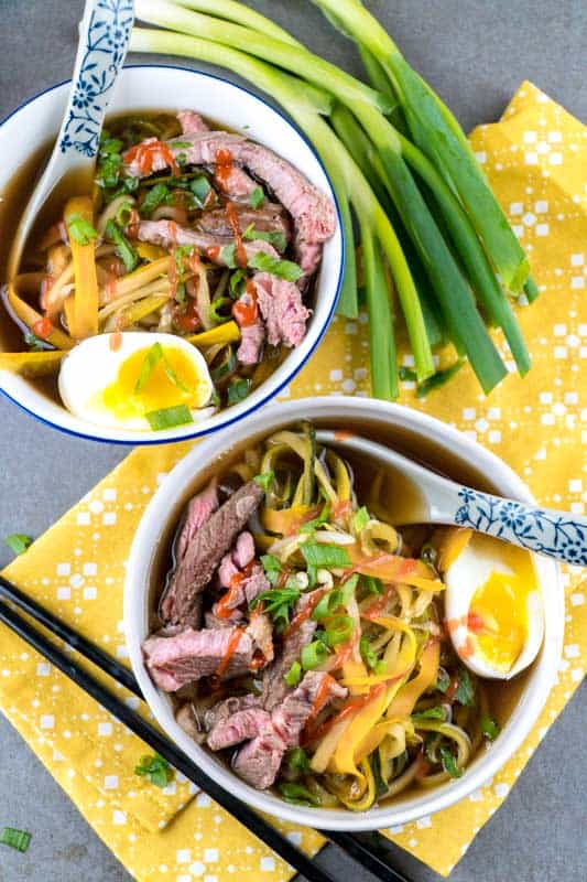 Authentic Beef Ramen With Zoodles