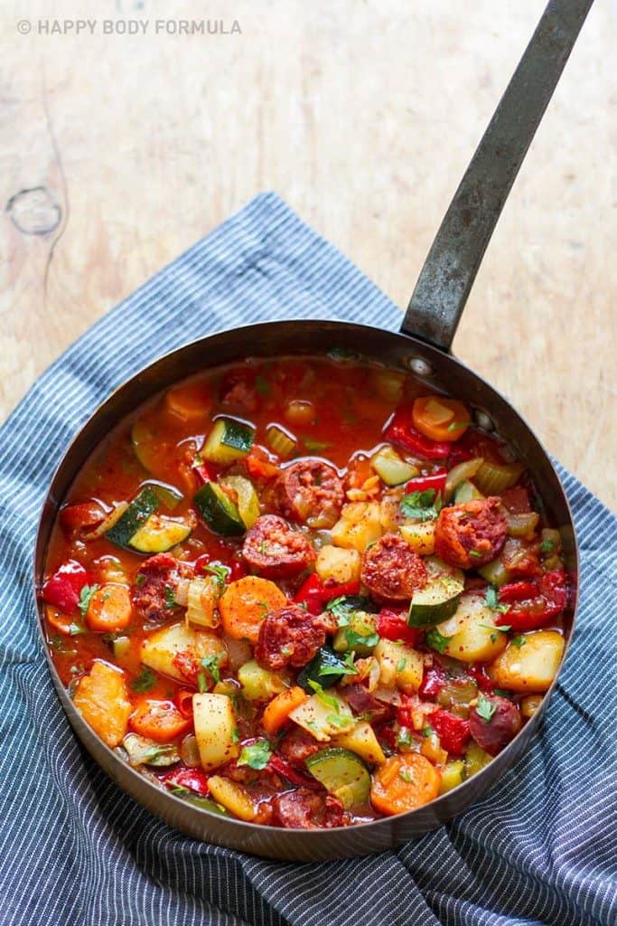 spanish chorizo and vegetable stew