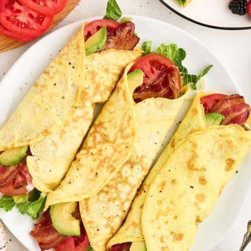 keto breakfast burrito on plate