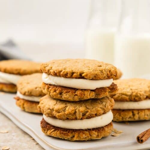 Stacked Oatmeal Cream Pies.