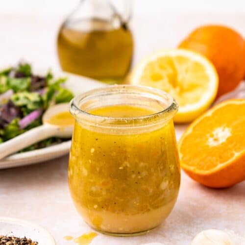 Citrus Vinaigrette in a small jar.