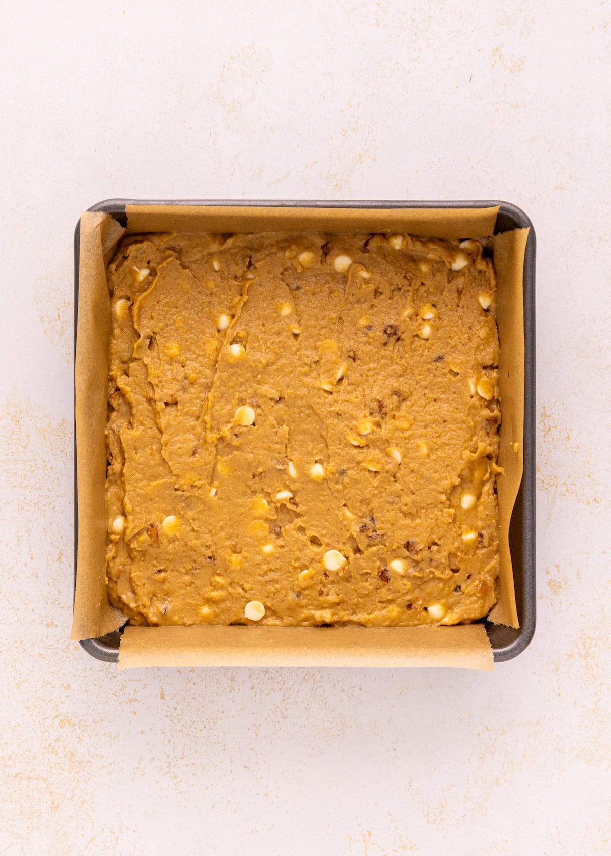 A square pan of food.